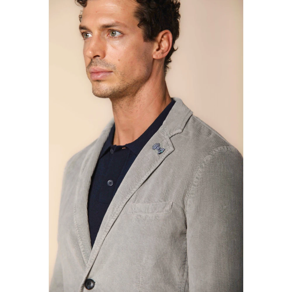 Mason's Fluwelen blazer met 500 strepen Gray Heren