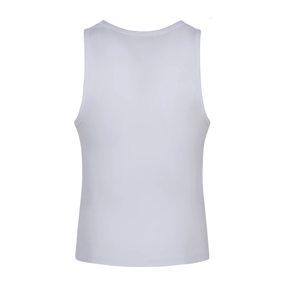 Off White Witte Rib Tank Top Shirt White Heren