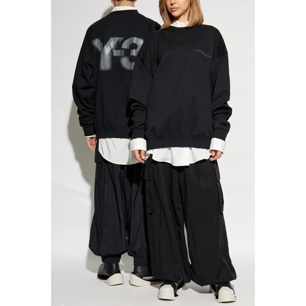 Y-3 Sweatshirt met bedrukt logo Black Unisex