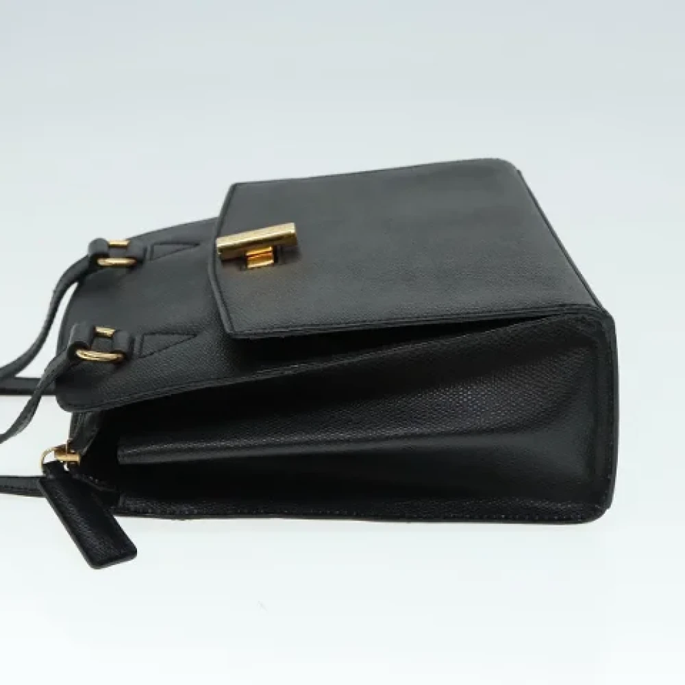 Celine Vintage Pre-owned Leather handbags Black Dames
