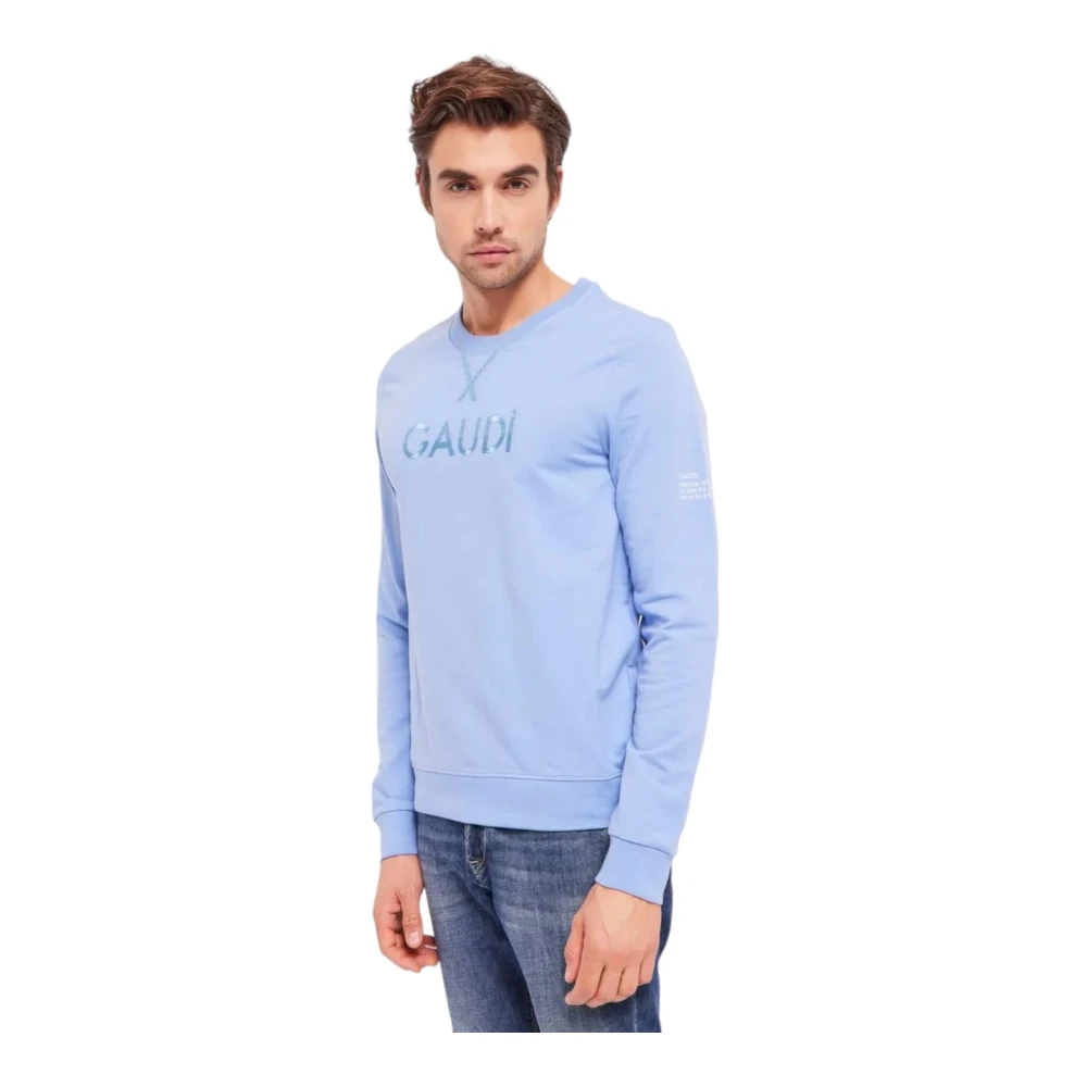 Gaudi Sweatshirt met ronde hals Blue Heren