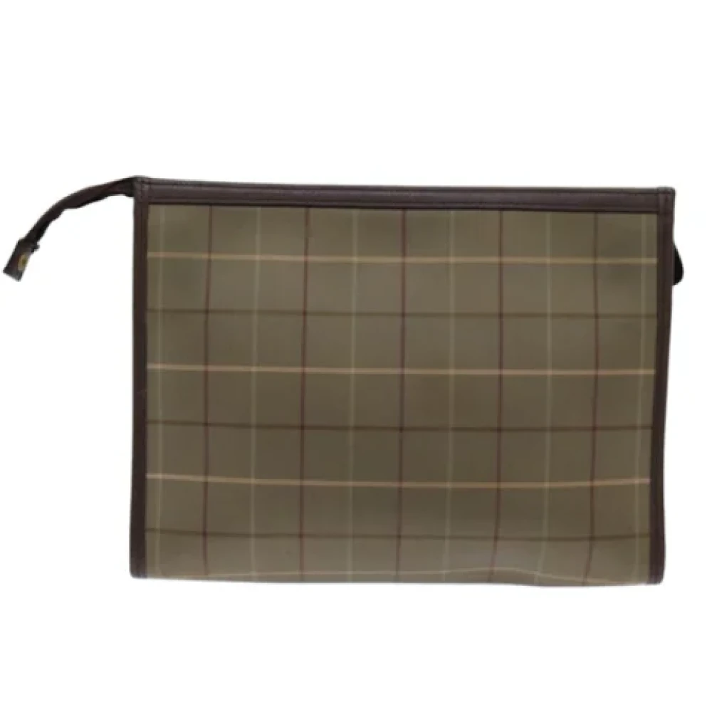 Burberry Vintage Pre-owned Canvas clutches Beige Dames