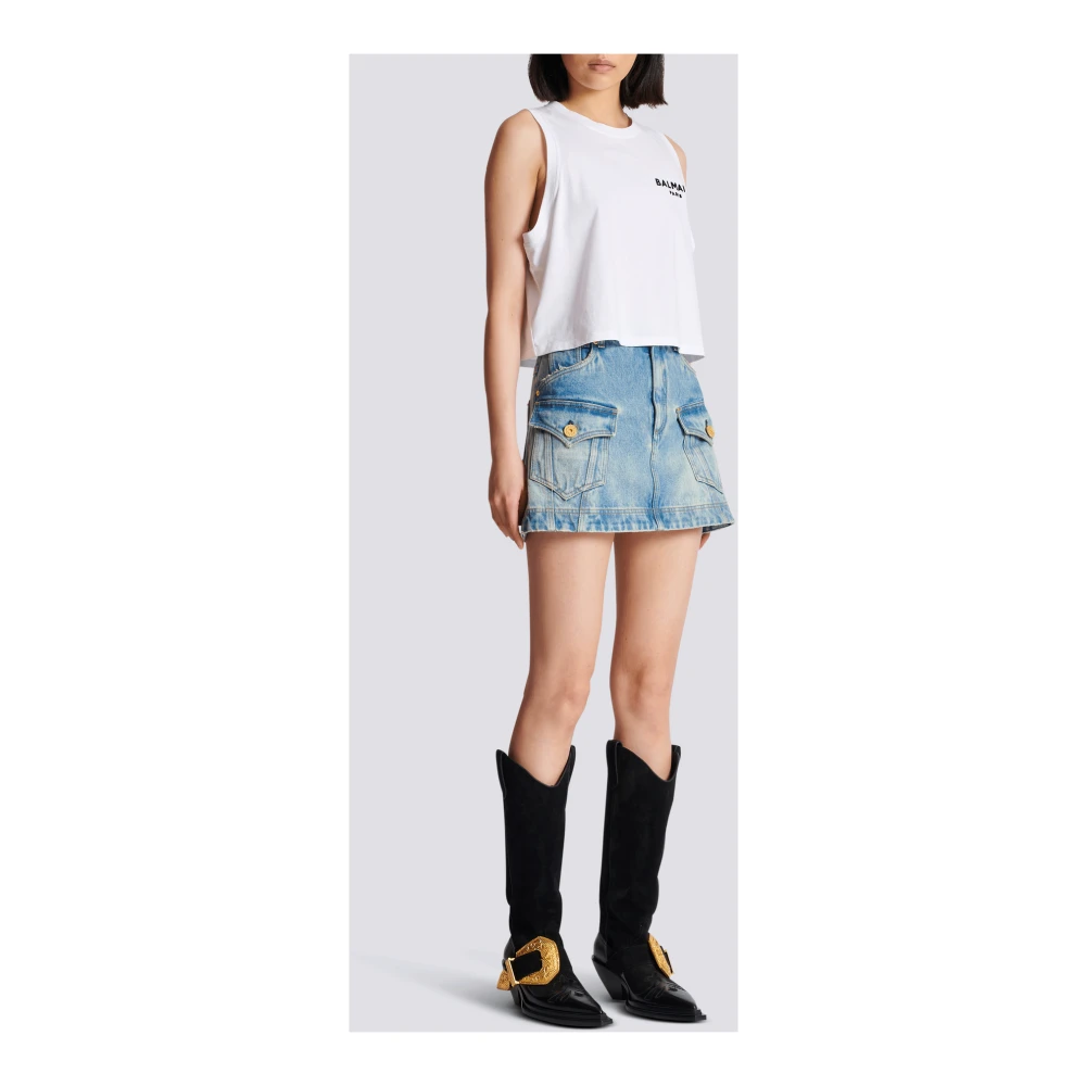 Balmain Flock tanktop White Dames