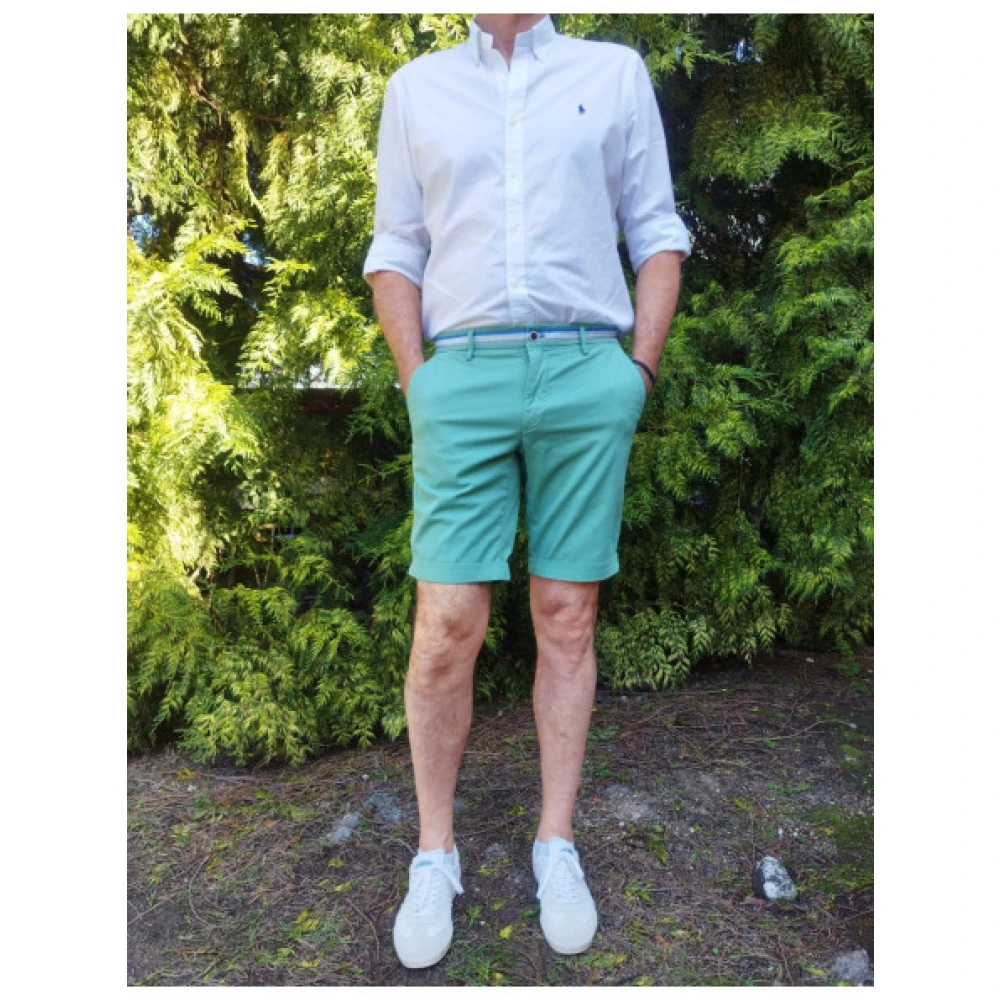 Mason's Stijlvolle Chino Bermuda Shorts Green Heren