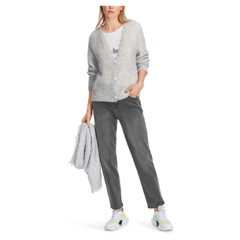Marc Cain Alpaca Blend Raglan Cardigan Gray Dames