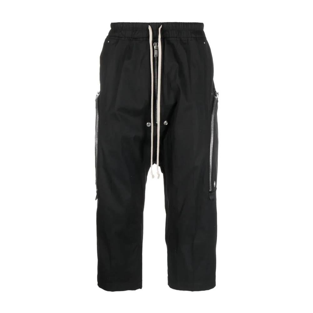 Rick Owens Zwarte Casual Katoenen Broek Black Heren