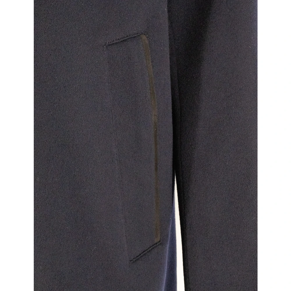 PAUL & SHARK Elegante Bontkraag Carcoat Blue Heren