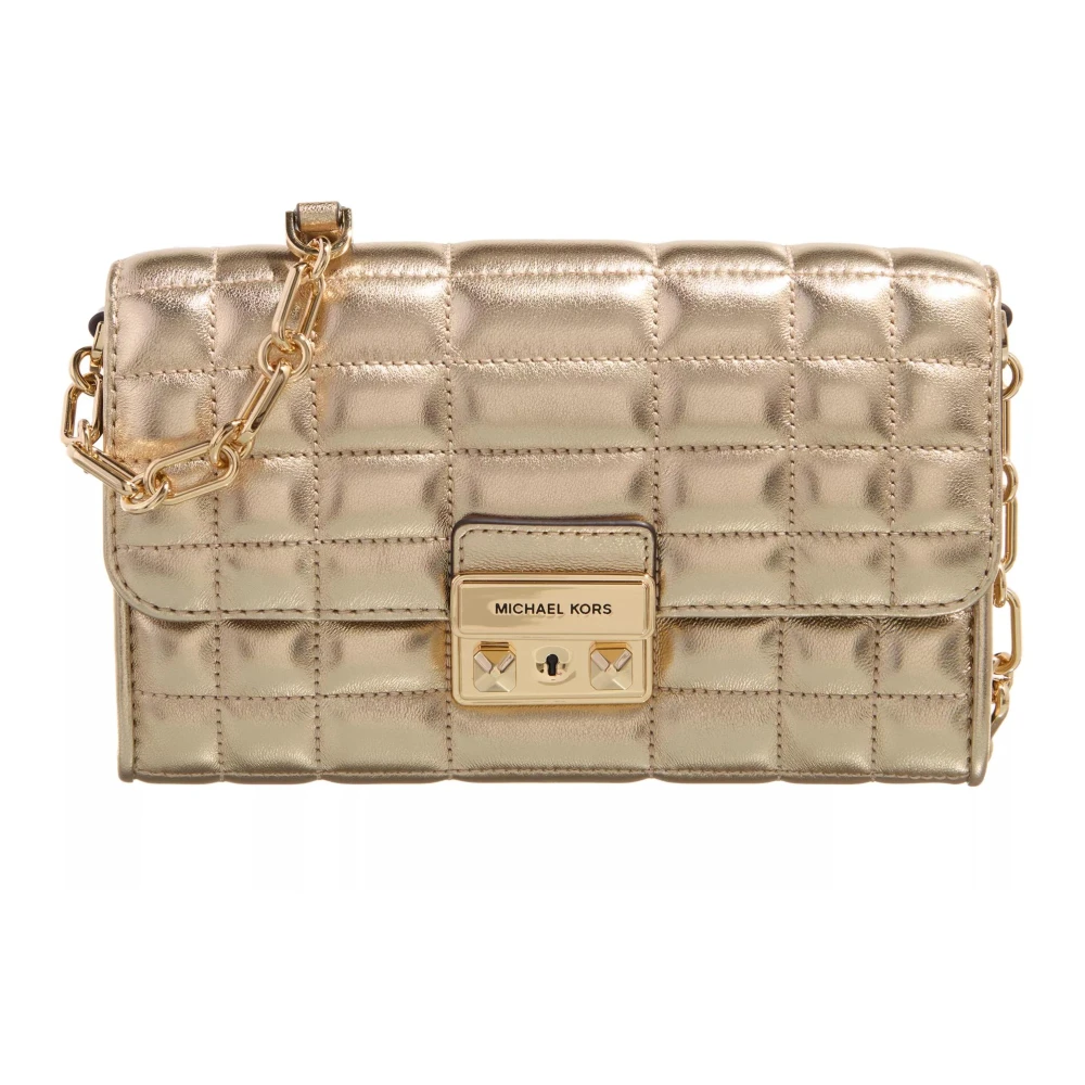 Michael Kors Tribeca Crossbody Bag Pale Gold Yellow Dames