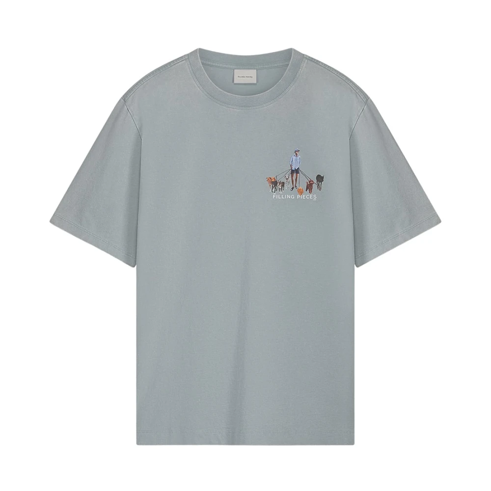 Filling Pieces T-shirt Dog Walker Arona Gray Heren