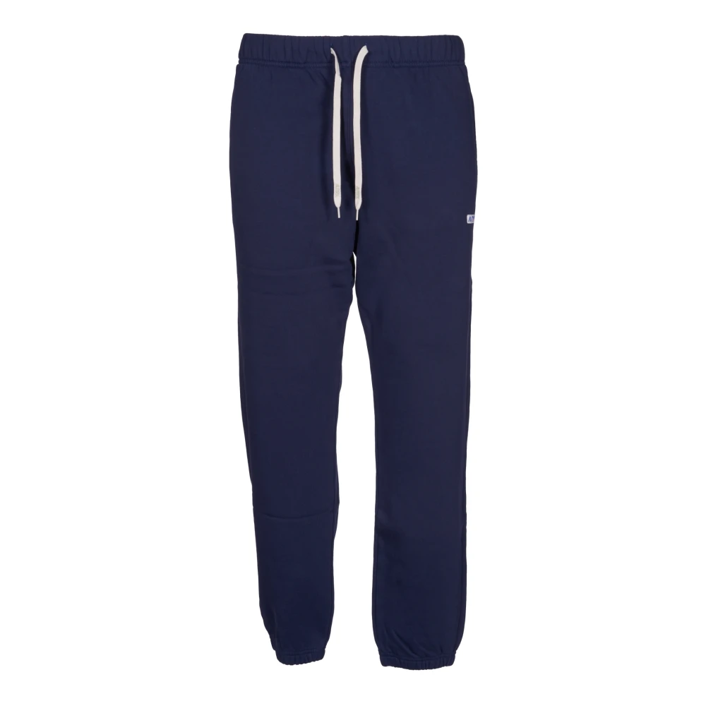 Autry Navy Blue Cotton Fleece Joggers Blue Heren