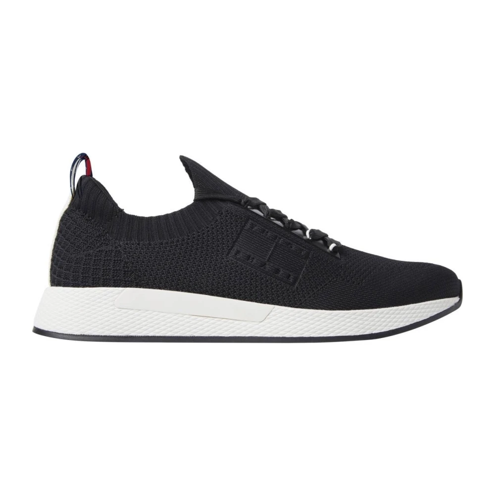 Tommy Jeans Men's Black Sneakers, 11 Uk, Knit Trainers For