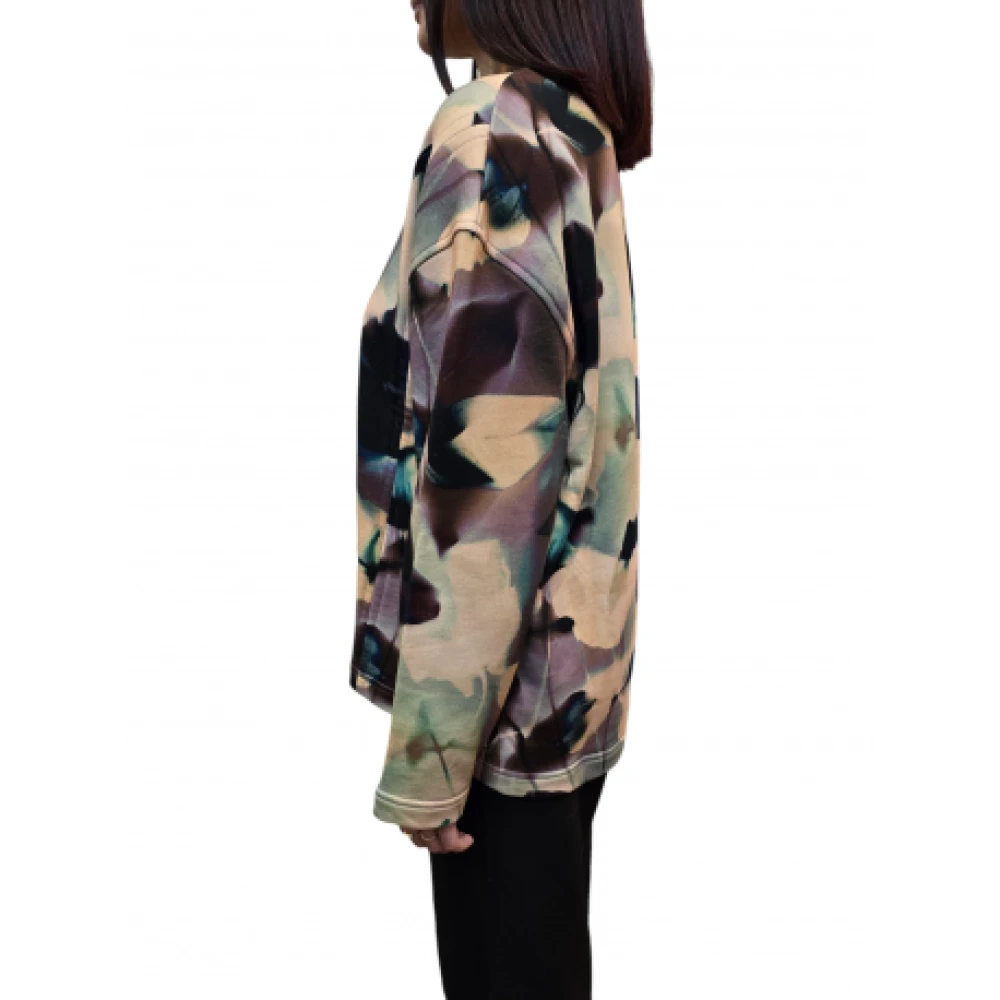 Paul Smith Bloemen Rose Oversized Katoenen Sweatshirt Multicolor Dames