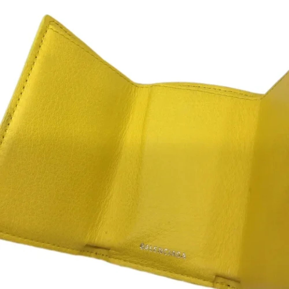 Balenciaga Vintage Pre-owned Leather wallets Yellow Unisex