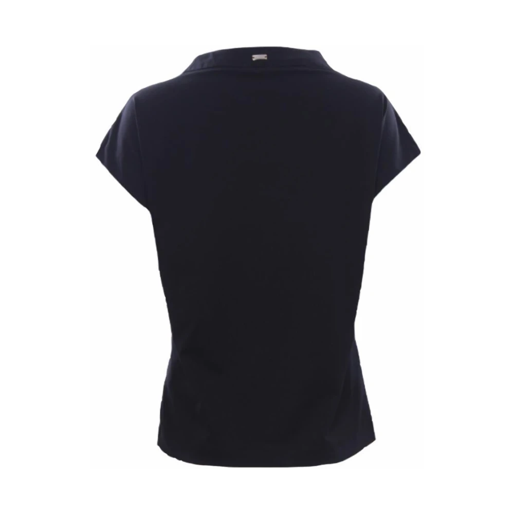 Herno T-shirt met afneembare sjaal Blue Dames