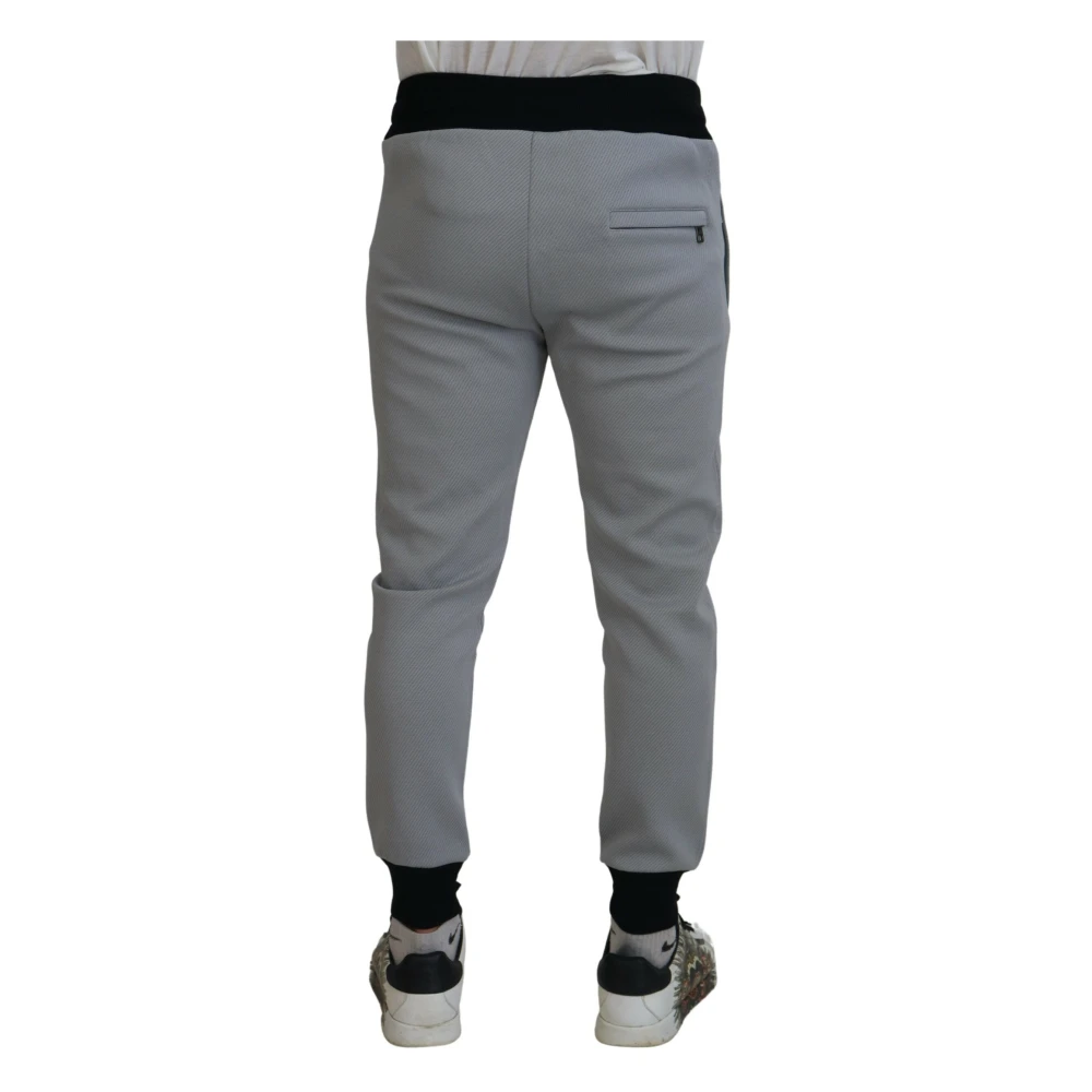 Dolce & Gabbana Elegante Grijze Jogger Broek Gray Heren