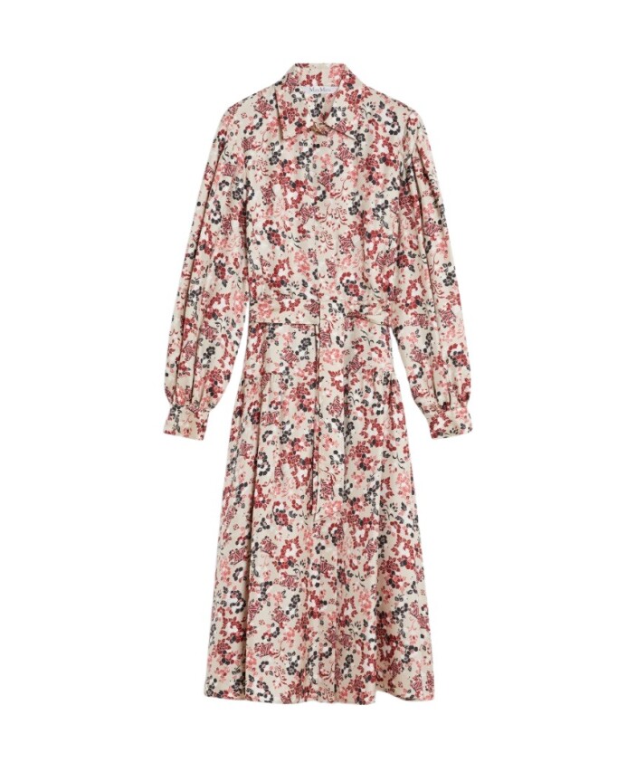 robe-midi-en-soie-florale-avec-ceinture