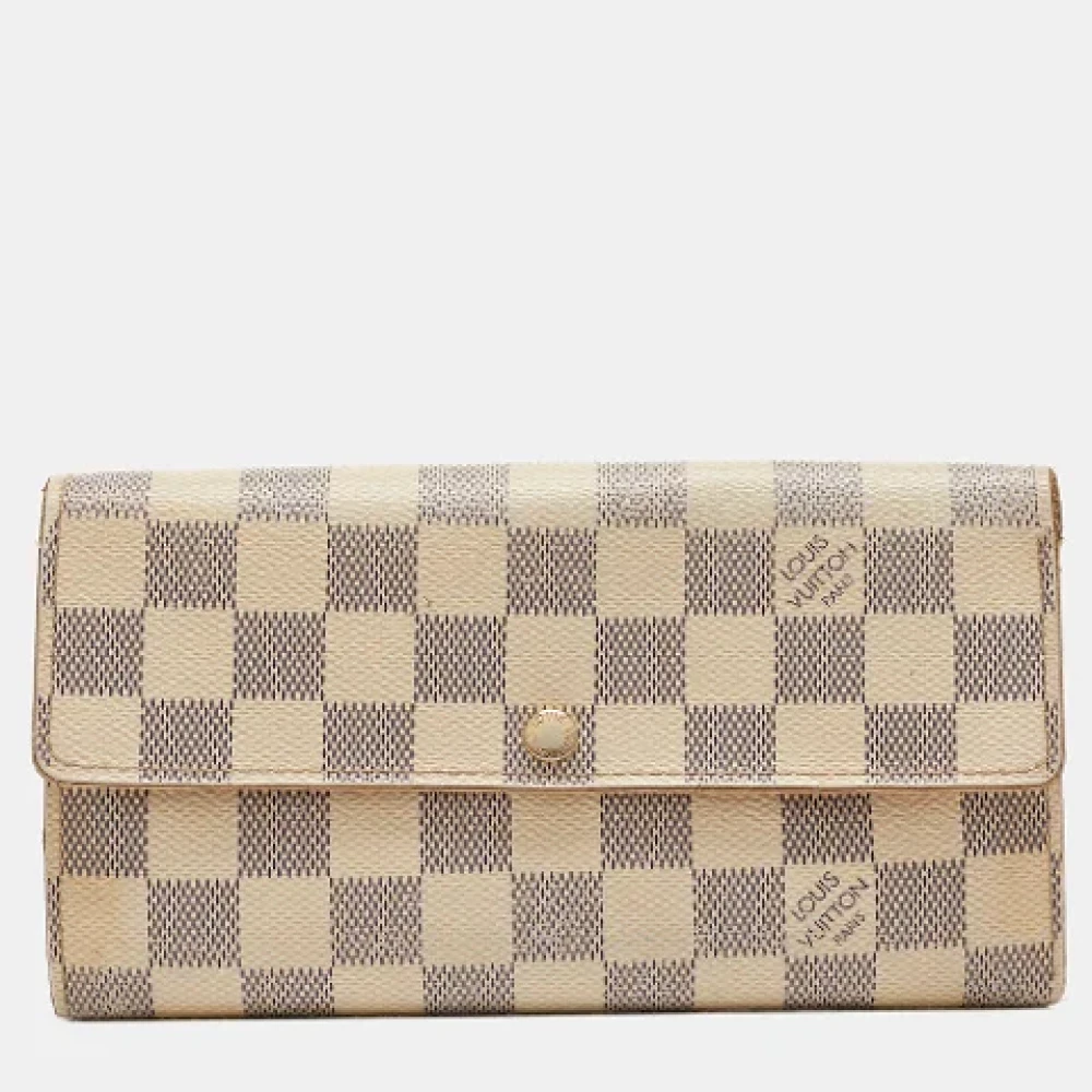Louis Vuitton Vintage Pre-owned Coated canvas wallets White Dames