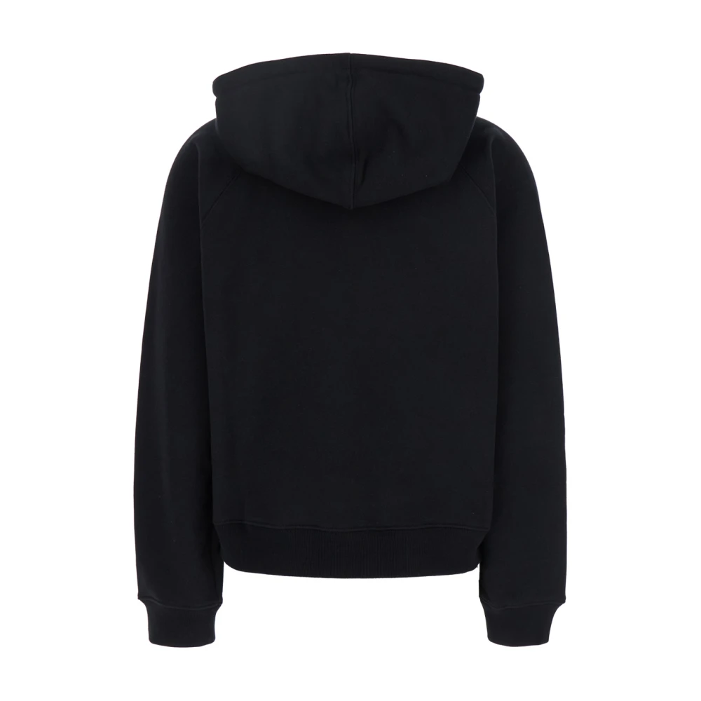 Chloé Zwarte Logo Hoodie met Metalen Hanger Black Dames