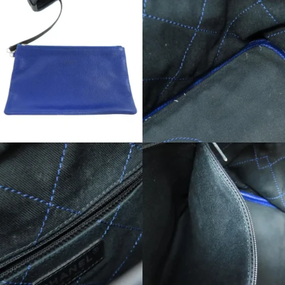 Chanel Vintage Pre-owned Leather shoulder-bags Blue Dames