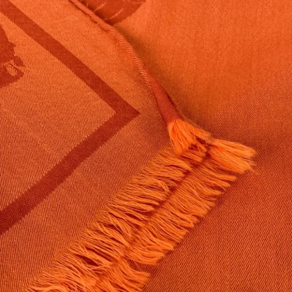 Hermès Vintage Pre-owned Fabric scarves Orange Dames