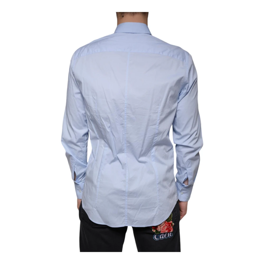 Dolce & Gabbana Lichtblauw Slim Fit Overhemd Blue Heren