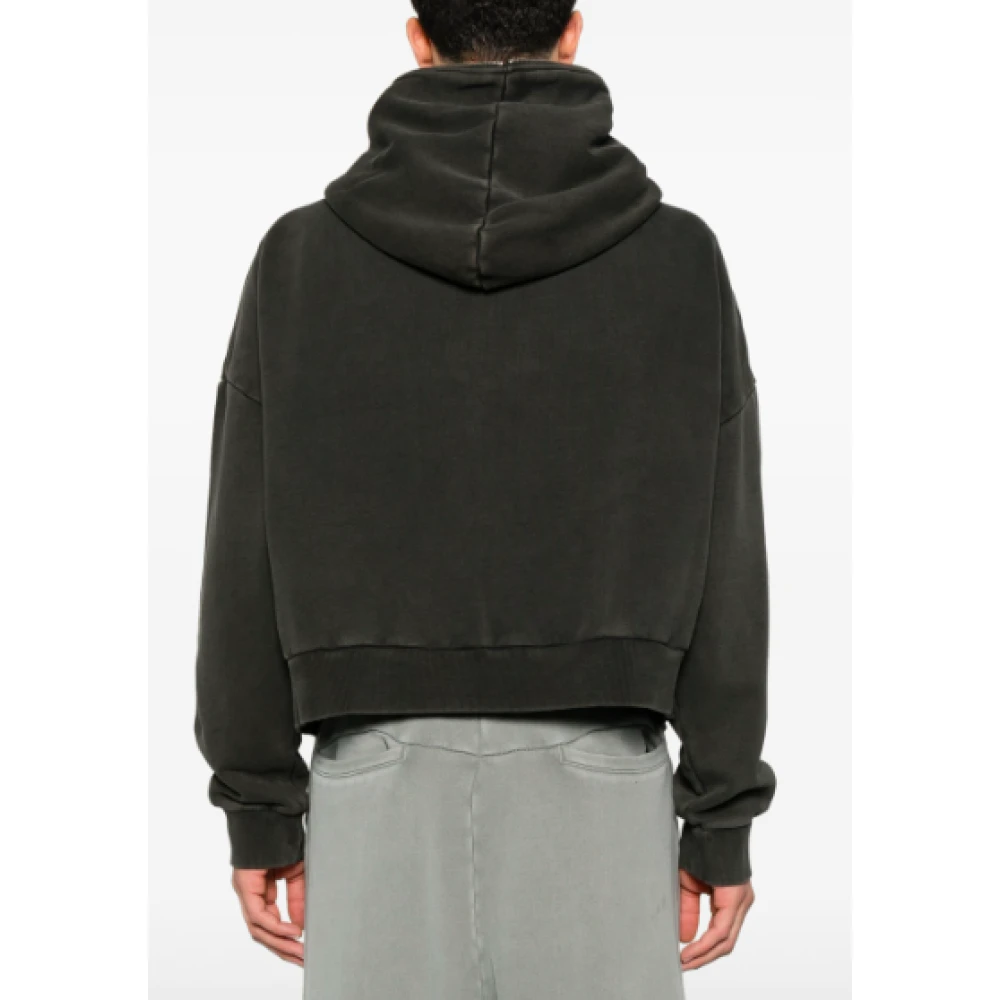 Entire Studios Zwarte Gewassen Rits Jeans Black Heren