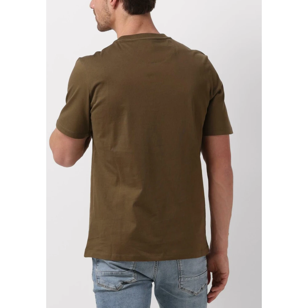 Scotch & Soda Groene Logo Badge T-shirt Green Heren