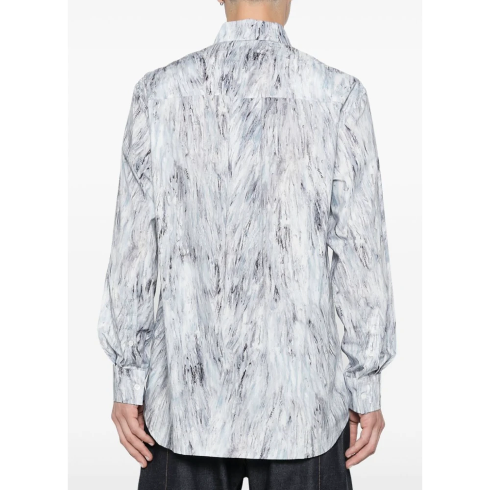 Marni Poplin Frost Overhemd Gray Heren