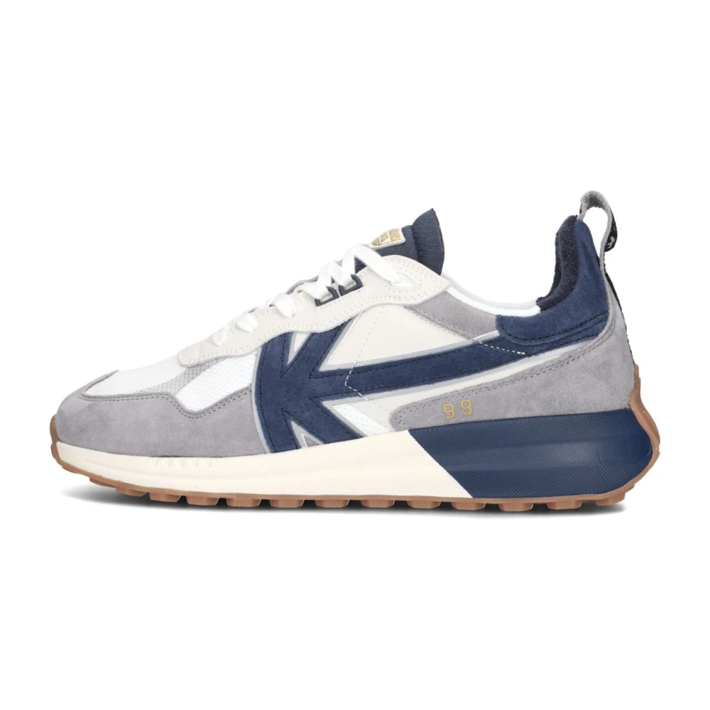 Kaotiko Blauwe Lage Sneakers voor Heren Heren Schoenen Veelkleurig Multicolor