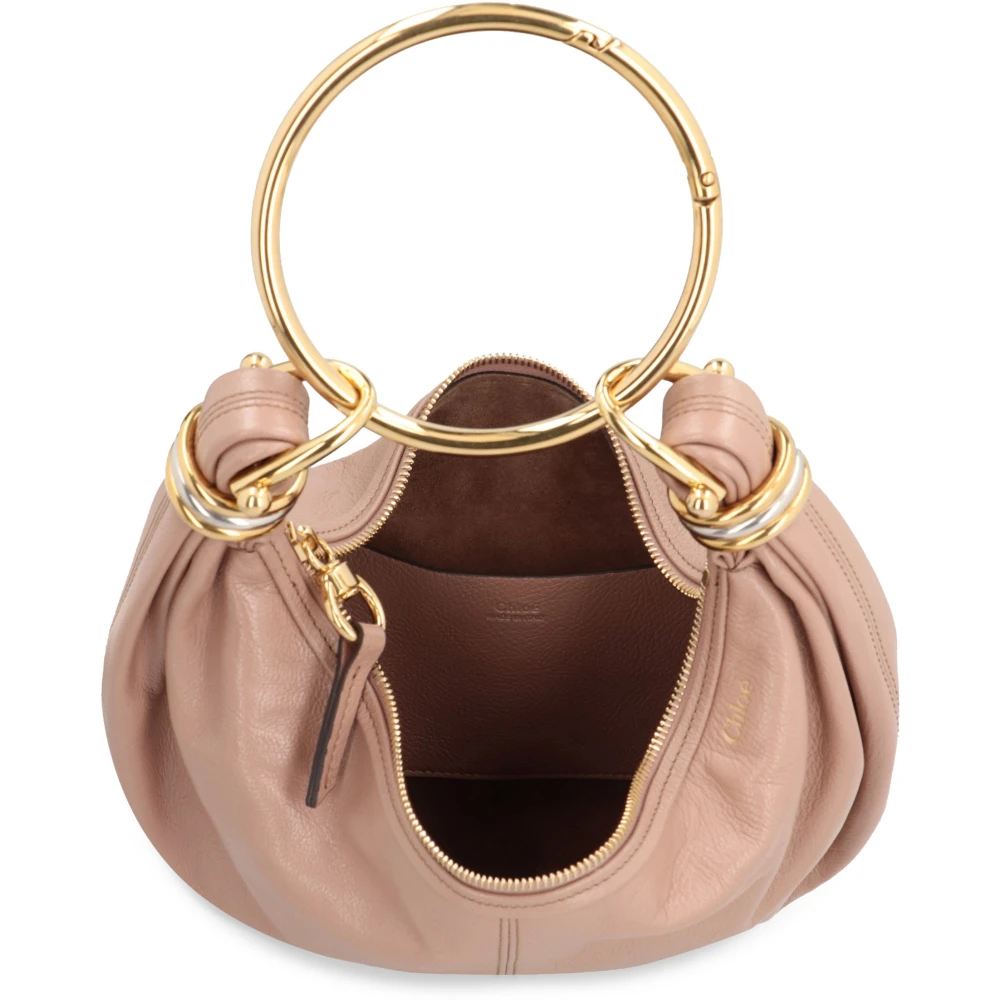 Chloé Leren Hobo Tas met Top Handvat Pink Dames