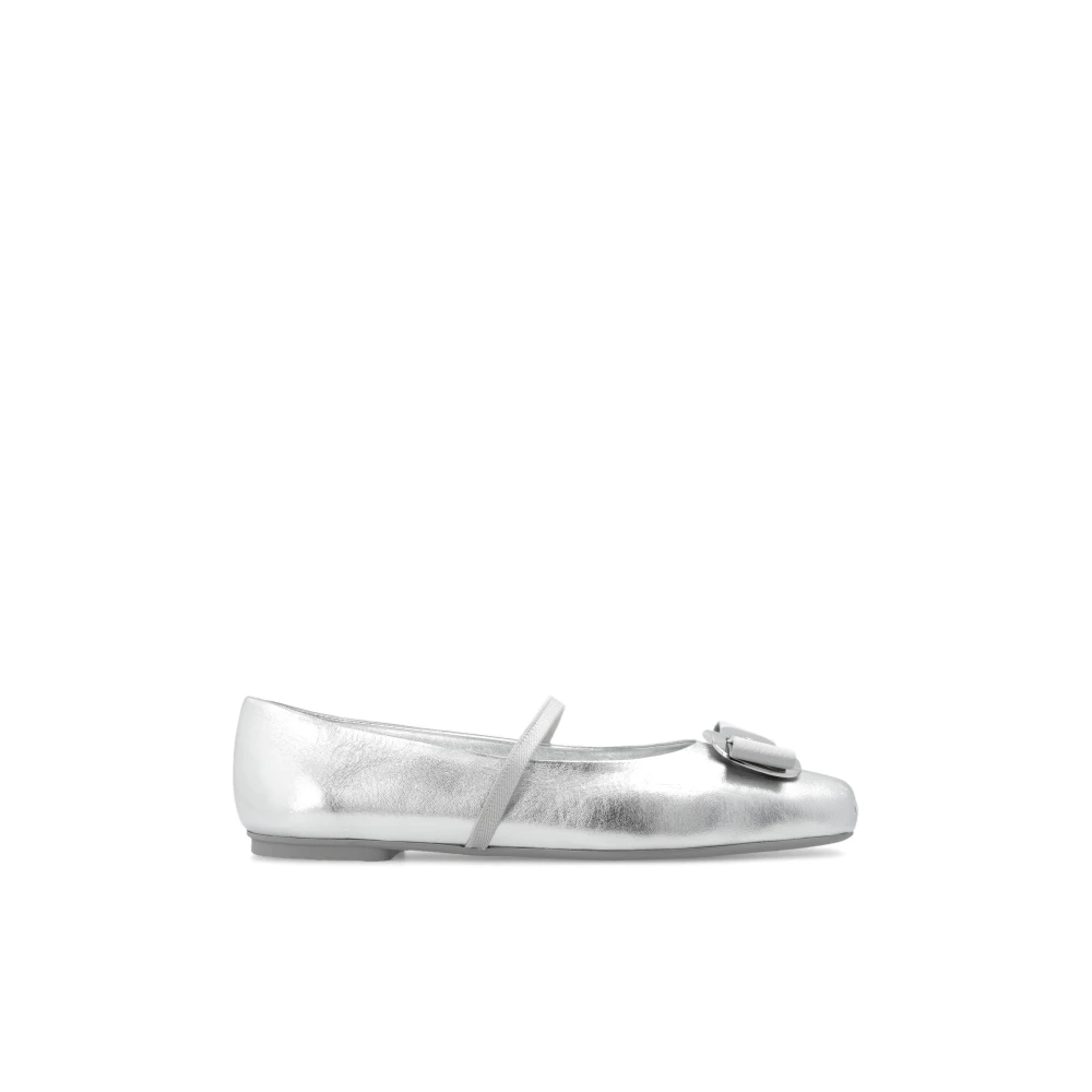 Salvatore Ferragamo Zina ballerina's Gray Dames