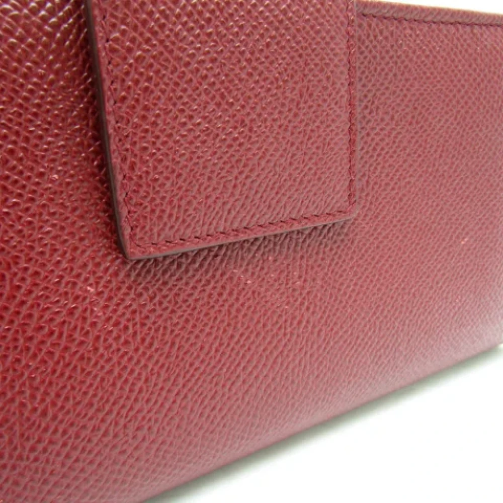 Bvlgari Vintage Pre-owned Leather wallets Red Dames