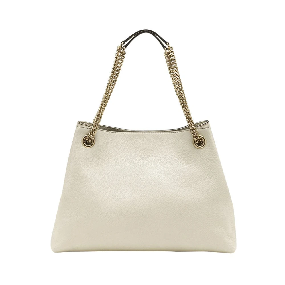 Gucci Soho Leren Schoudertas met Kwastje White Dames