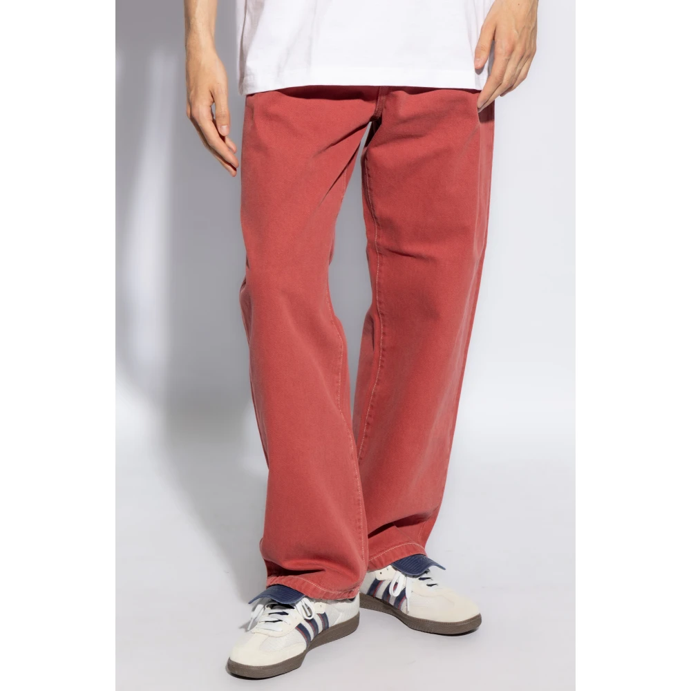 Carhartt WIP Jeans met logopatch Red Heren