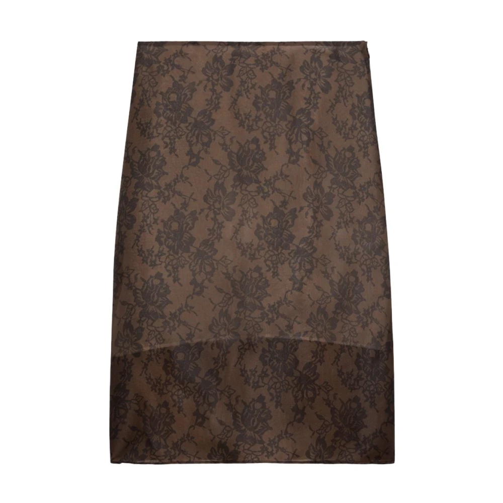 Bite Studios Brun Organza Midi Skirt