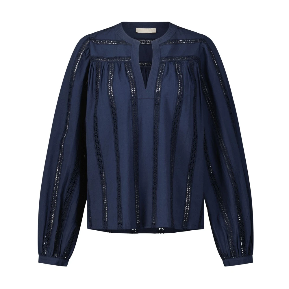 Ulla Johnson Luchtige Katoenen Blouse met V-hals Blue Dames