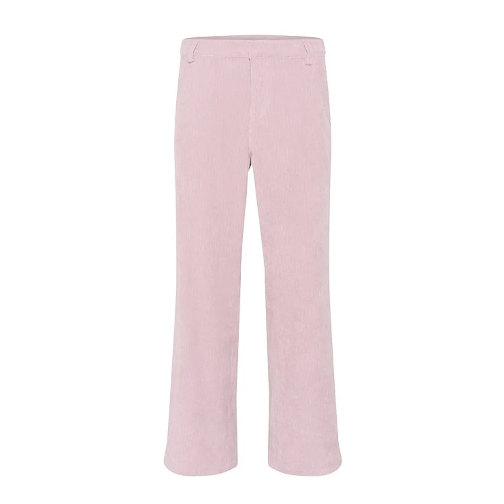 Cream Straight Leg Rosa Byxor Pink, Dam