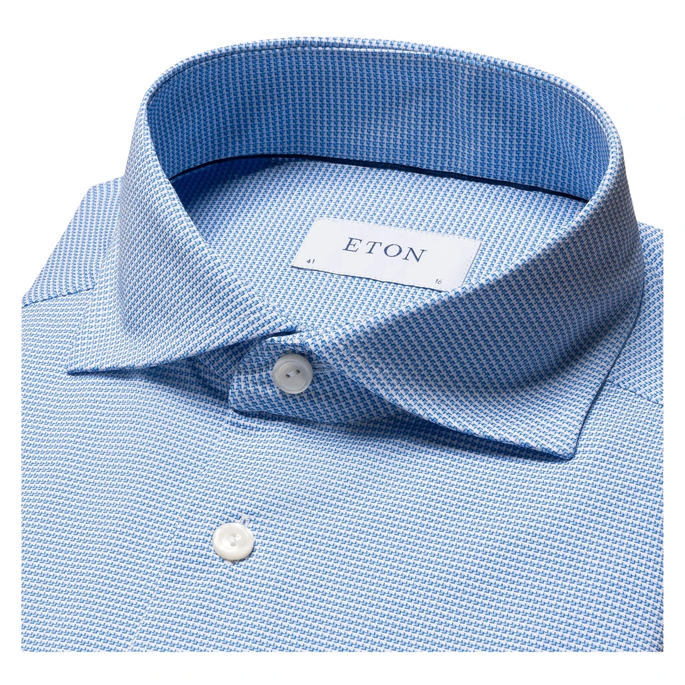 Eton Shirts Blue Heren