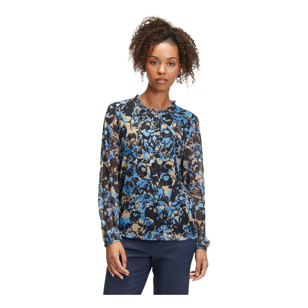 Betty & Co Bloes met gerimpelde halslijn Multicolor Dames