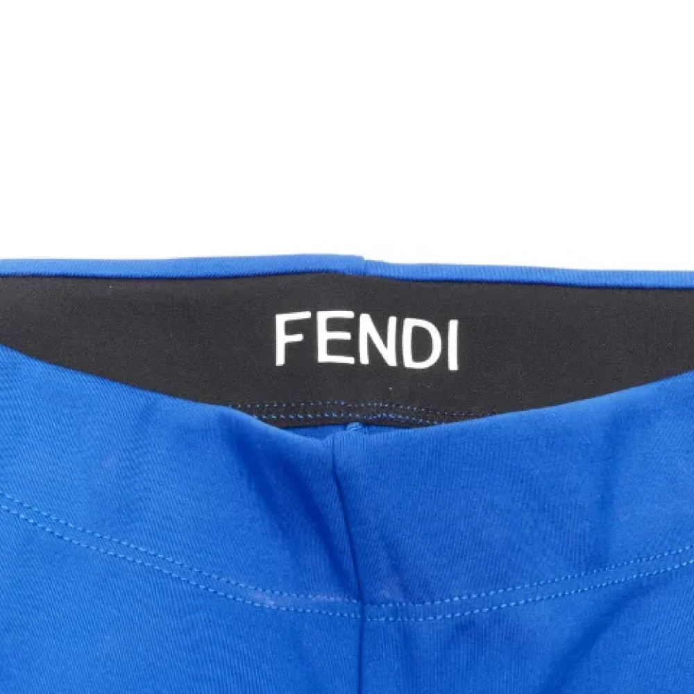 Fendi Vintage Pre-owned Polyester bottoms Blue Dames