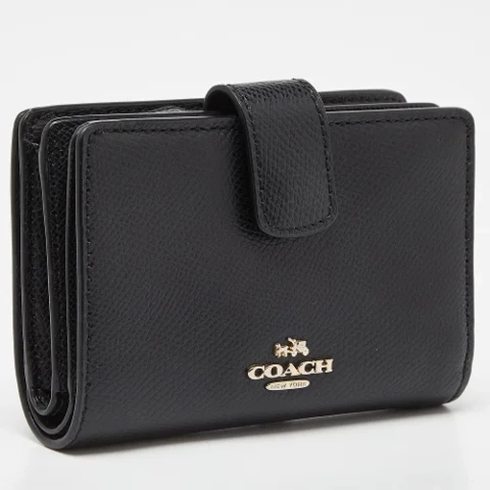 Coach Pre-owned Leather wallets Black Dames