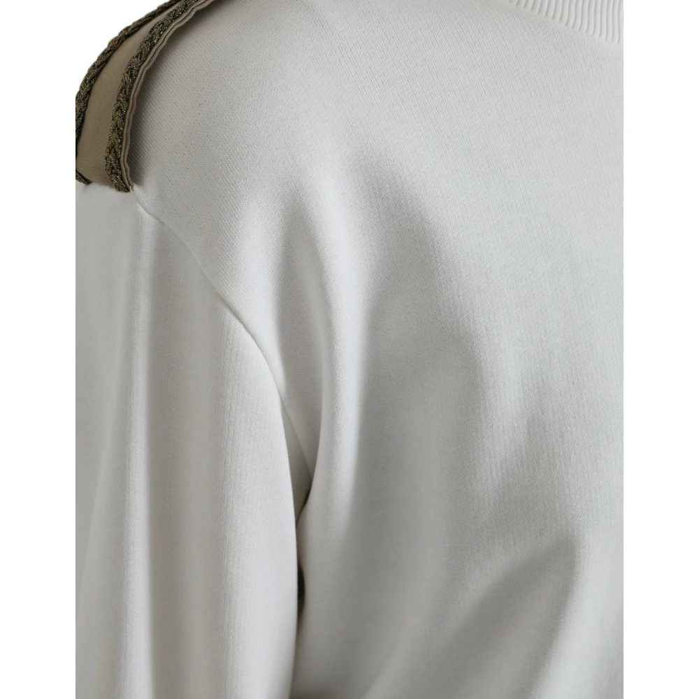 Dolce & Gabbana Luxe Zwart & Wit Sweater White Dames