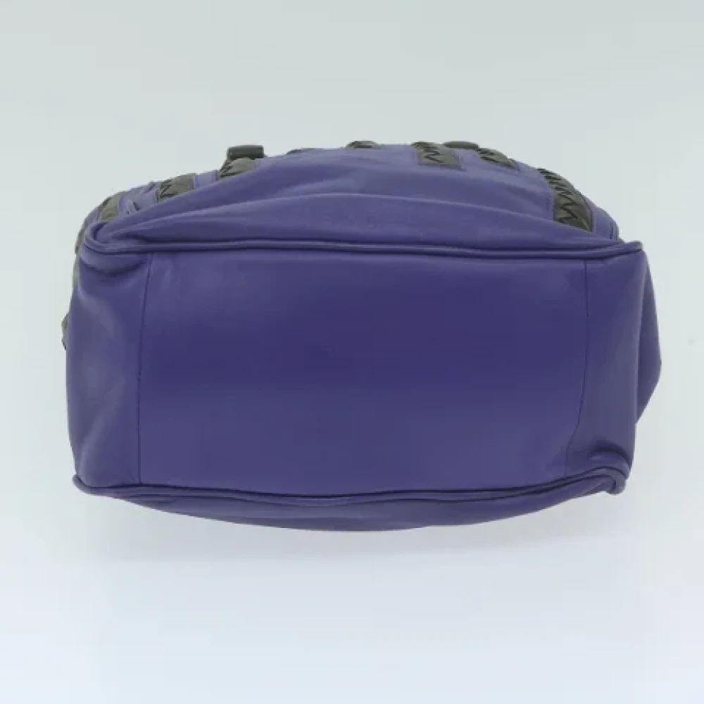 Bottega Veneta Vintage Pre-owned Leather handbags Purple Dames