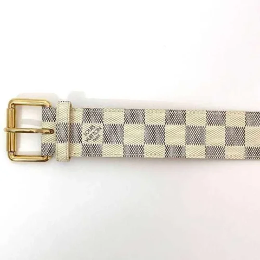 Louis Vuitton Vintage Pre-owned Canvas belts White Dames