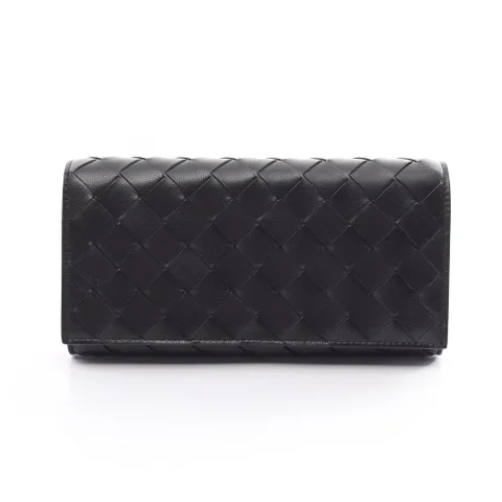 Bottega Veneta Vintage Pre-owned Leather wallets Black Dames