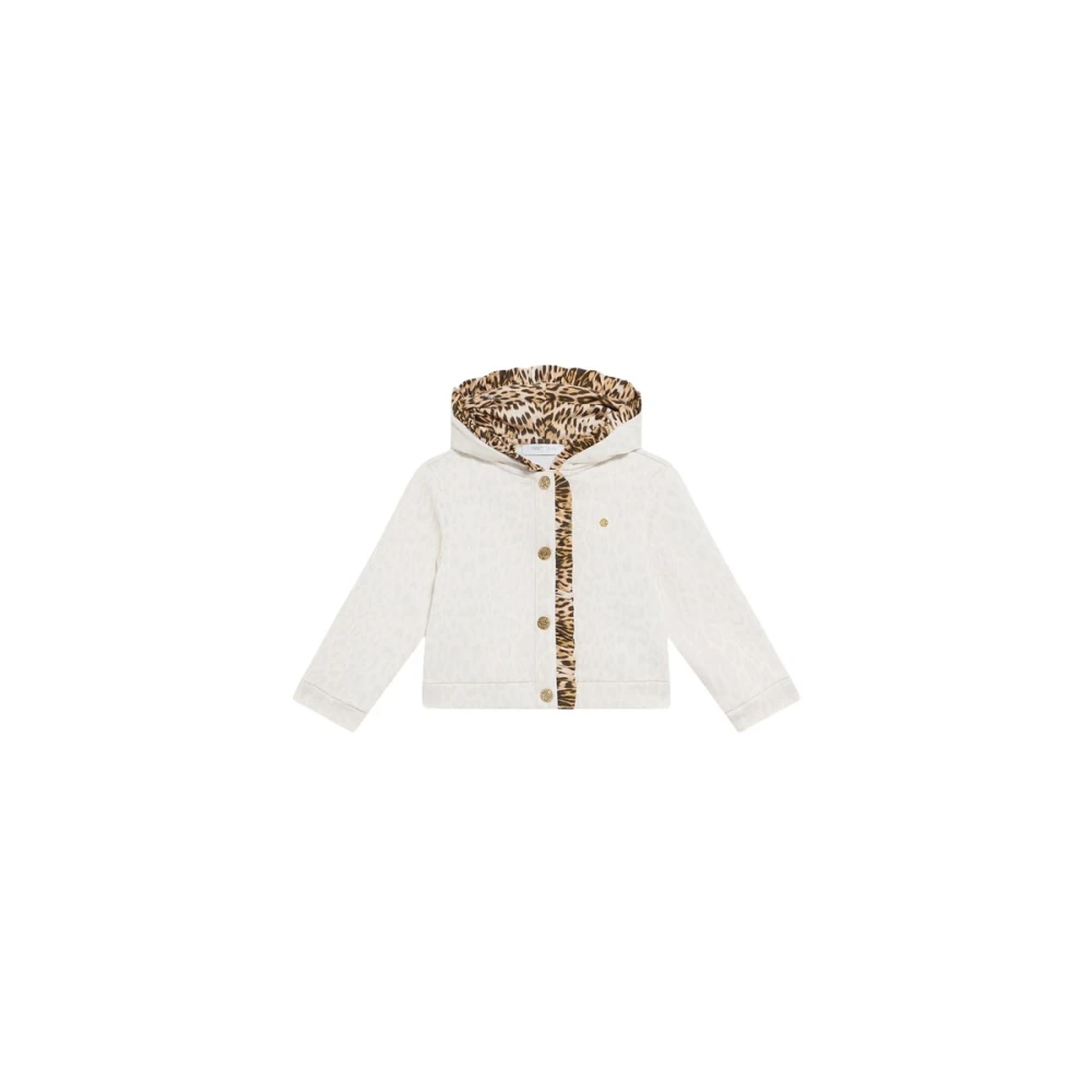 Roberto Cavalli Girls Beige Leopard-Print Jacket - Kids Sweatshirts - 2 Y - Kids