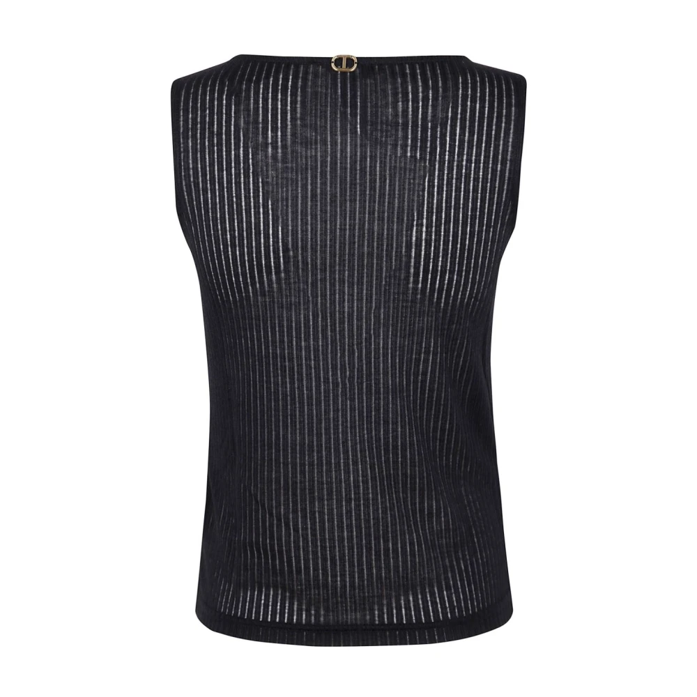 Twinset Zwarte Top voor Vrouwen Black Dames