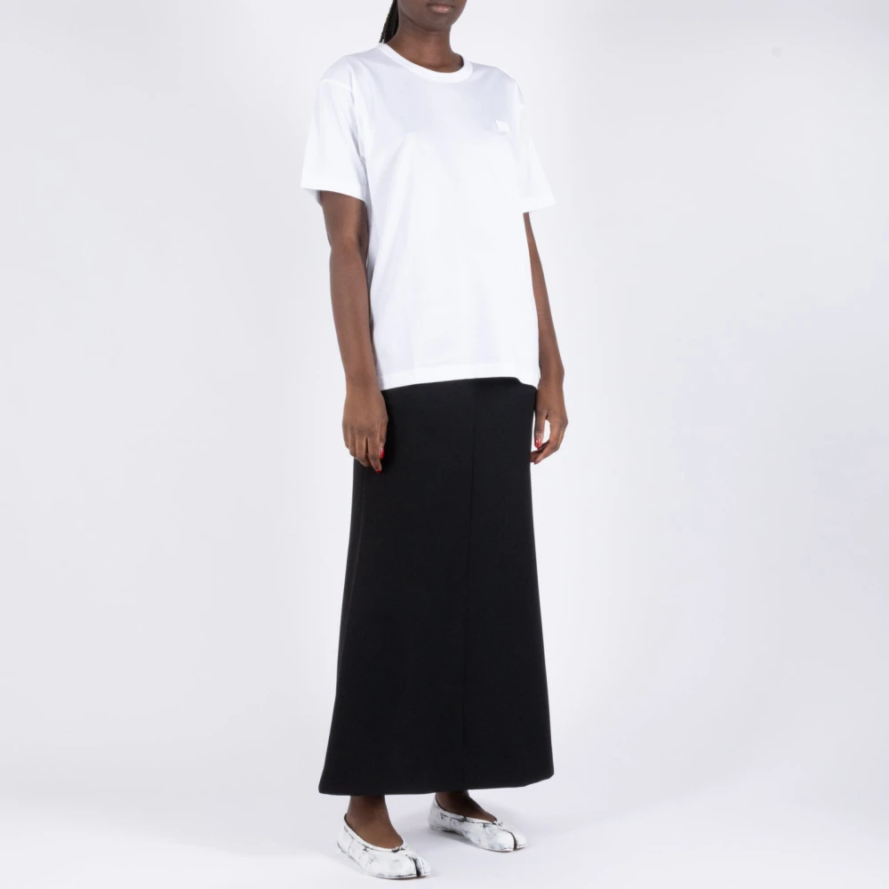 Acne Studios Wit Ronde Hals T-Shirt White Dames