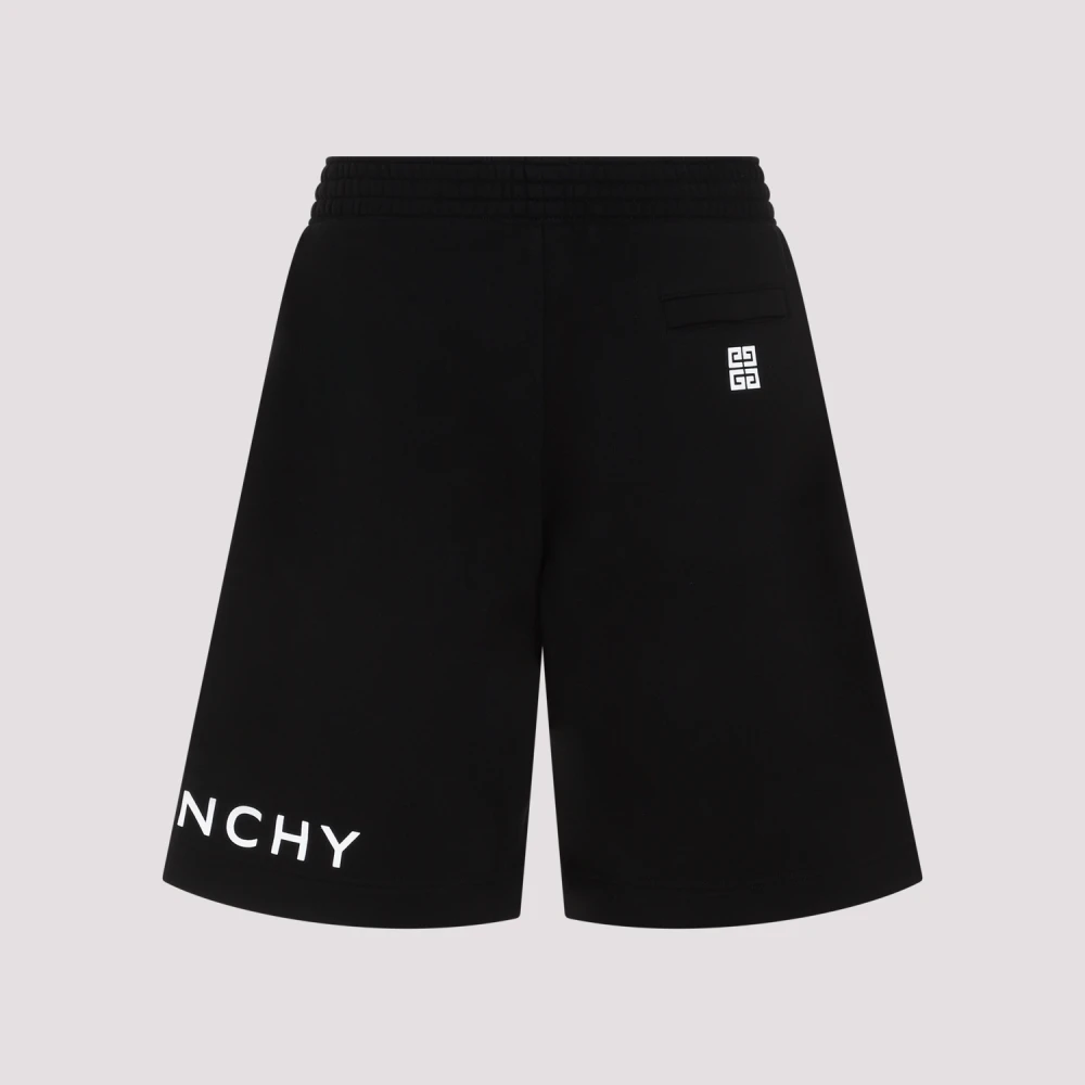 Givenchy Zwarte Katoenen Shorts met 4G Logo Black Heren