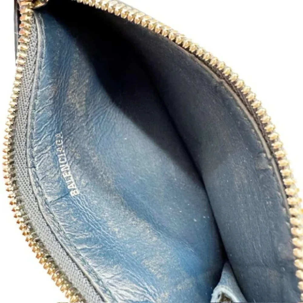 Balenciaga Vintage Pre-owned Leather wallets Blue Heren